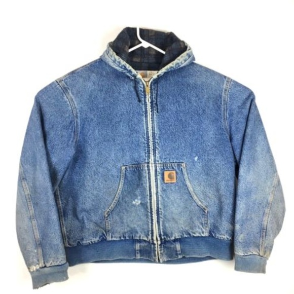 carhartt denim jacket with hood